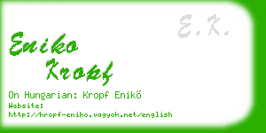 eniko kropf business card
